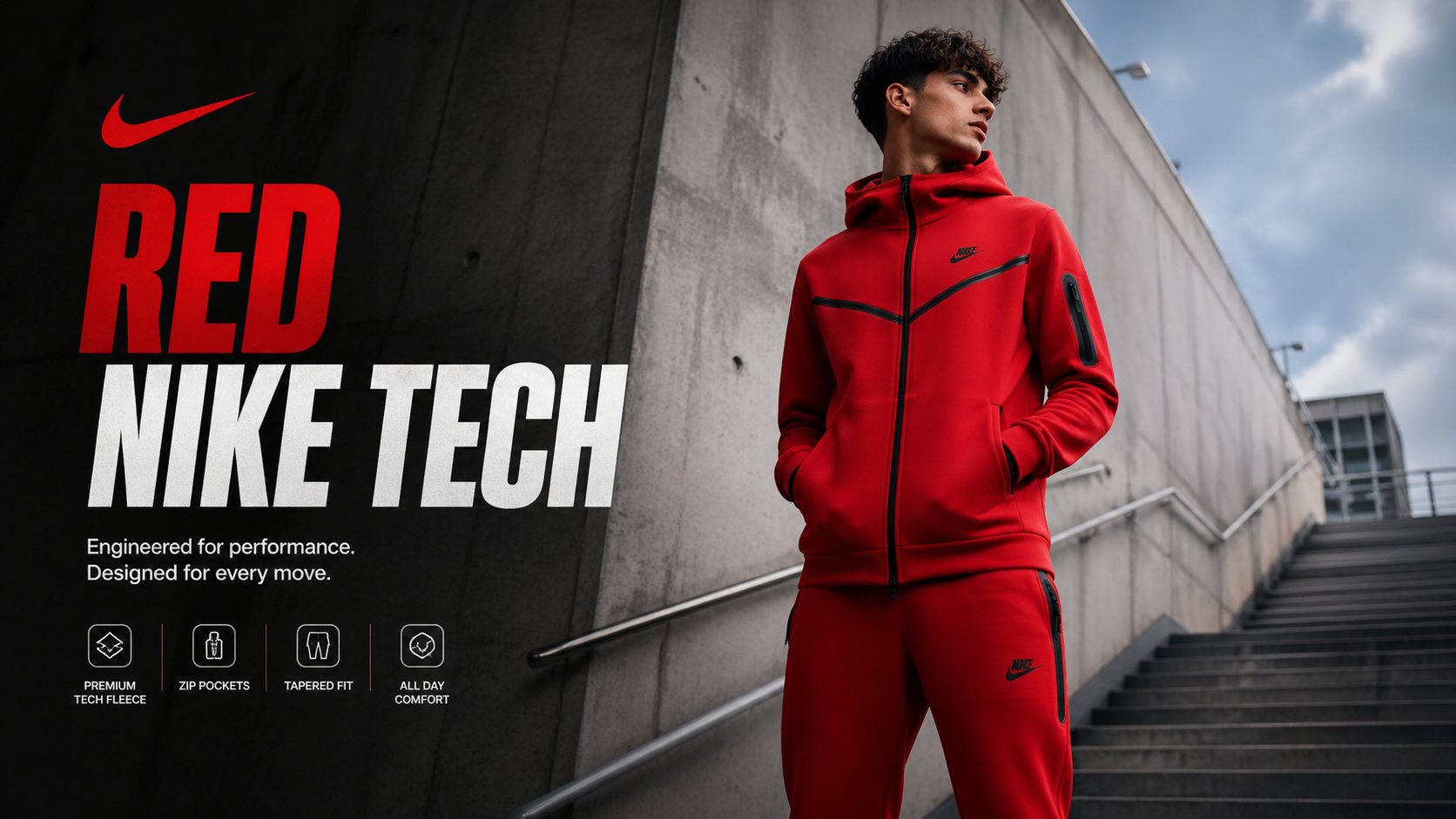 Red Nike Tech